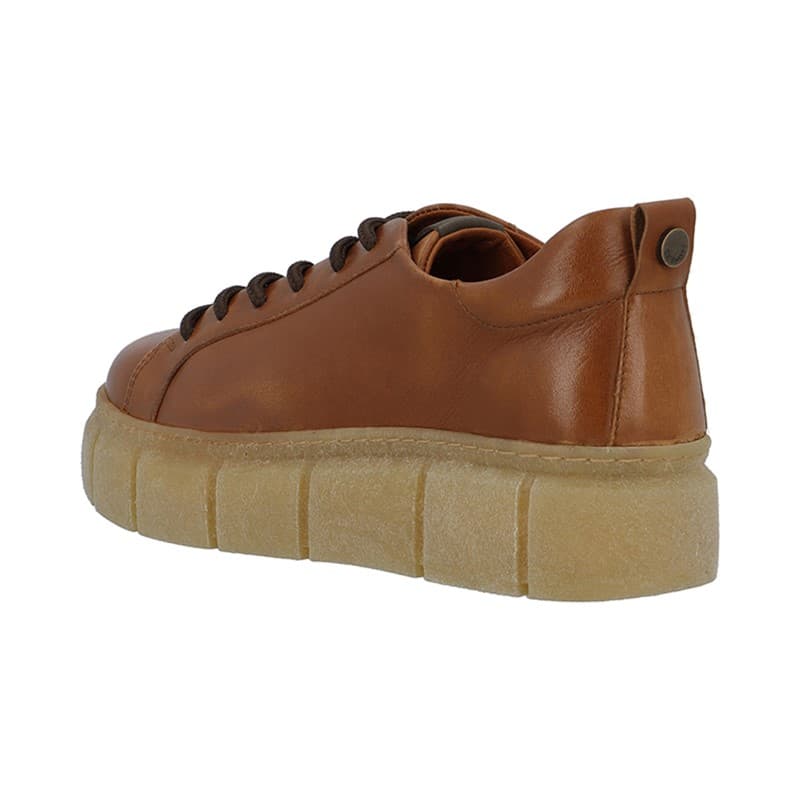 Ca'Shott Dames Casflora Lange Kant Schoenen Leer Cognac - Afbeelding 2