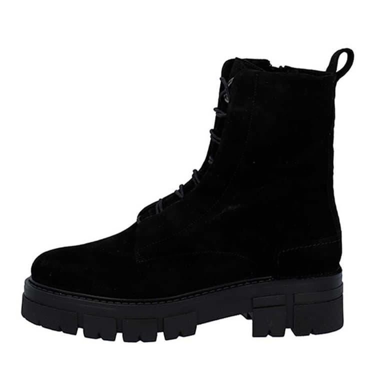Ca'Shott Dames Casjida Kant Laarzen Black Suede
