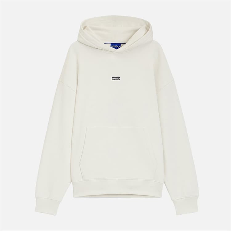 HUGO Heren Nazardo Hoodie Open White