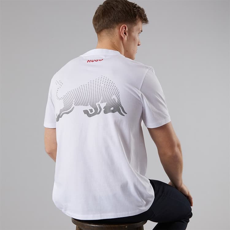 HUGO Heren Vcarb T-shirt Wit