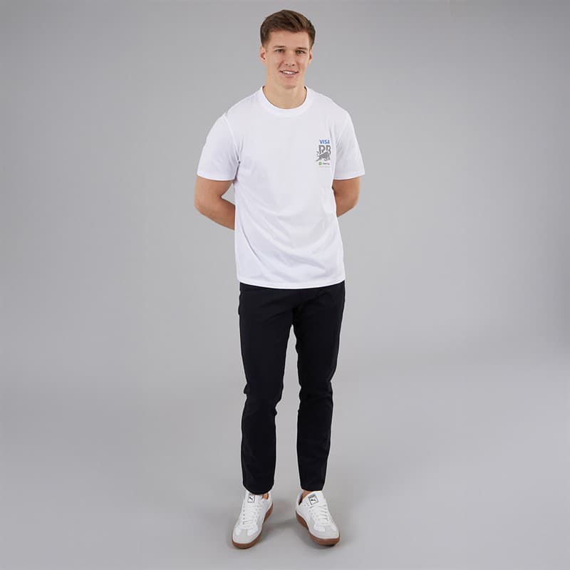 HUGO Heren Vcarb T-shirt Wit - Afbeelding 4