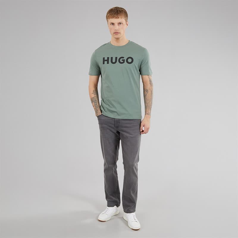 HUGO Heren Dulivio T-shirt Open Green - Afbeelding 3