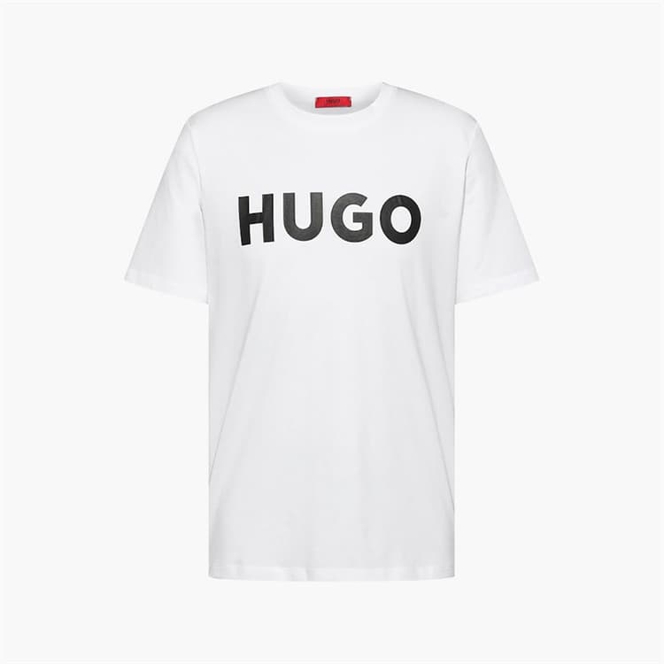 HUGO Heren Dulivio T-shirt Open White