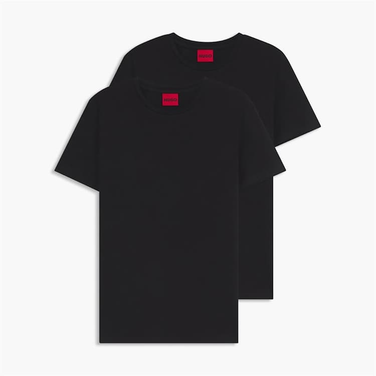HUGO Heren Hugo-ronde T-shirt Zwart