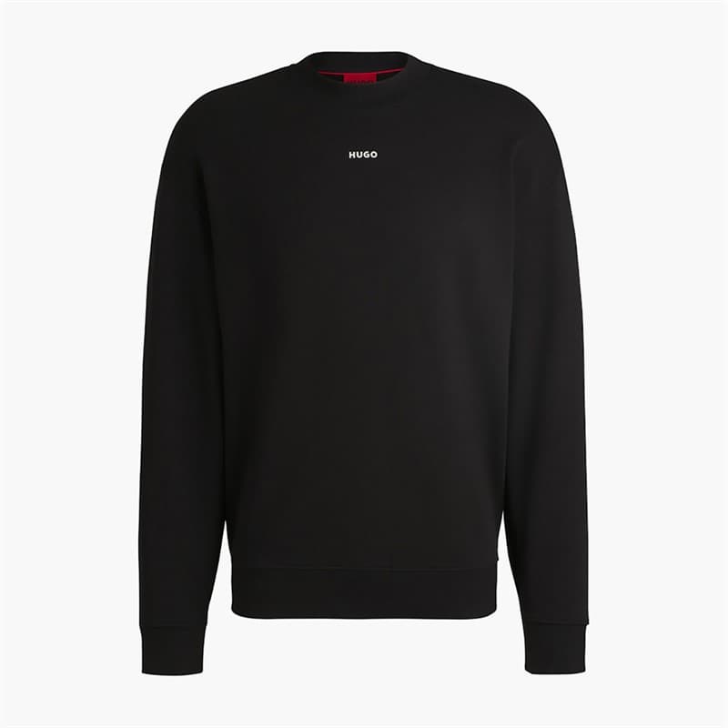 HUGO Heren Dapocrew Sweatshirt Zwart - Afbeelding 1