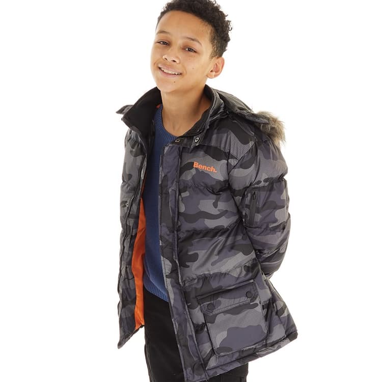 Bench Jongens Calcott Jas Zwart Digi Camo