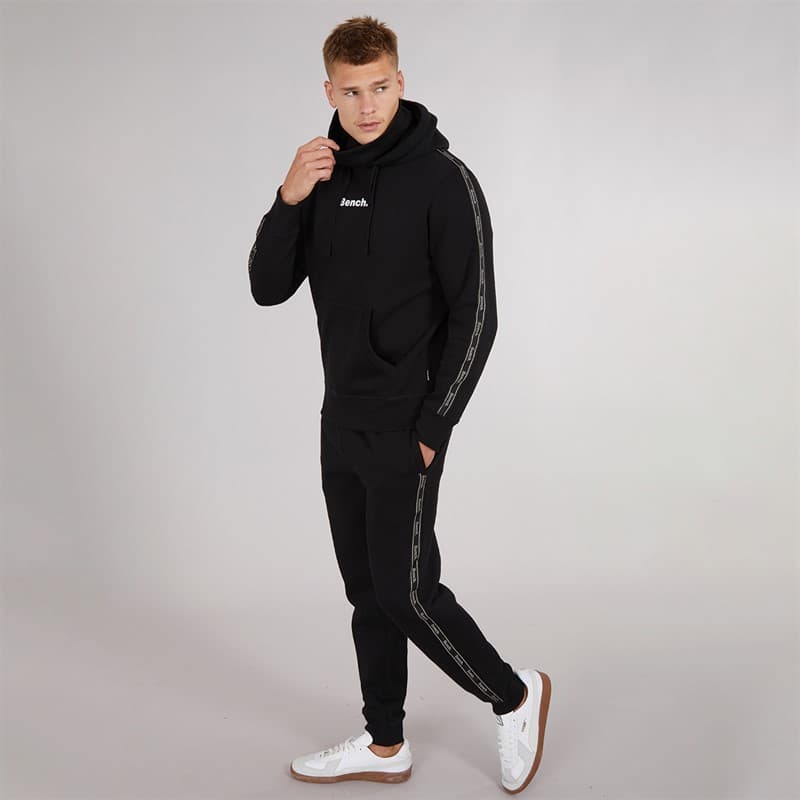 Bench Heren Guttell Trainingspak Met Gebrandmerkt Tape Detail Zwart - Afbeelding 1