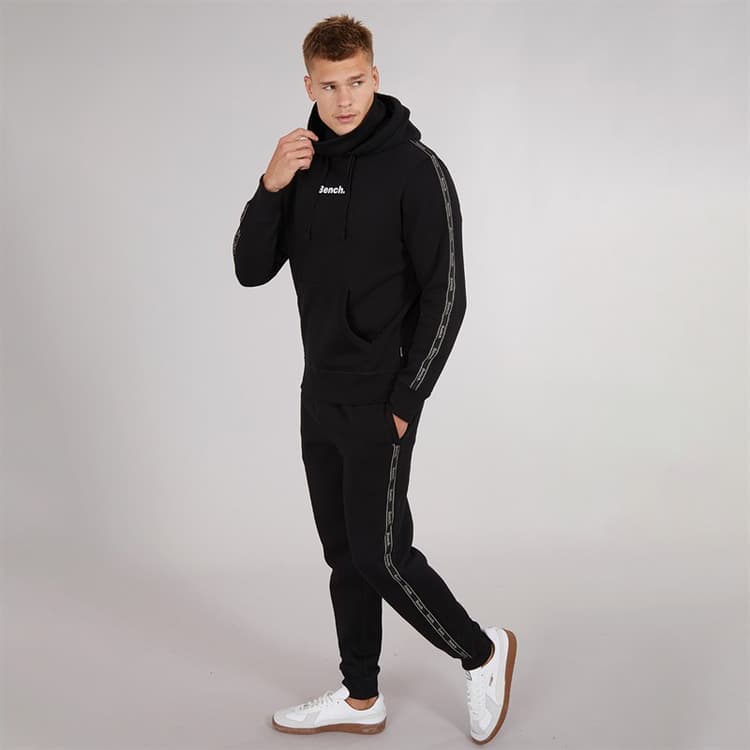 Bench Heren Guttell Trainingspak Met Gebrandmerkt Tape Detail Zwart