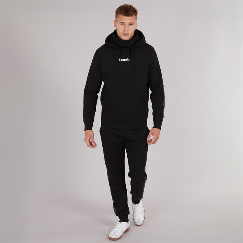 Bench Heren Guttell Trainingspak Met Gebrandmerkt Tape Detail Zwart - Afbeelding 4