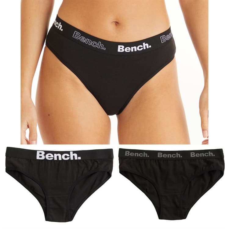 Bench Dames Carlie Drie Pack Slips Zwart