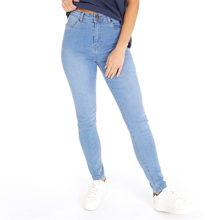 Bench Dames Faye Skinny Jeans Stone Wash
