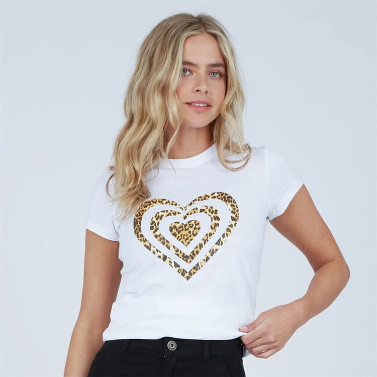 Bench T-shirt Wildheart Dames Wit