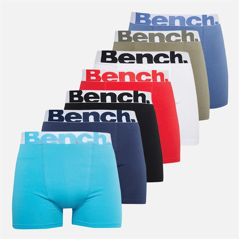 Bench Heren Malko Seven Pack Boxers Schwarz/Helltürkis/Marineblau/Rot/wit /Hellkhaki/Blau - Afbeelding 1