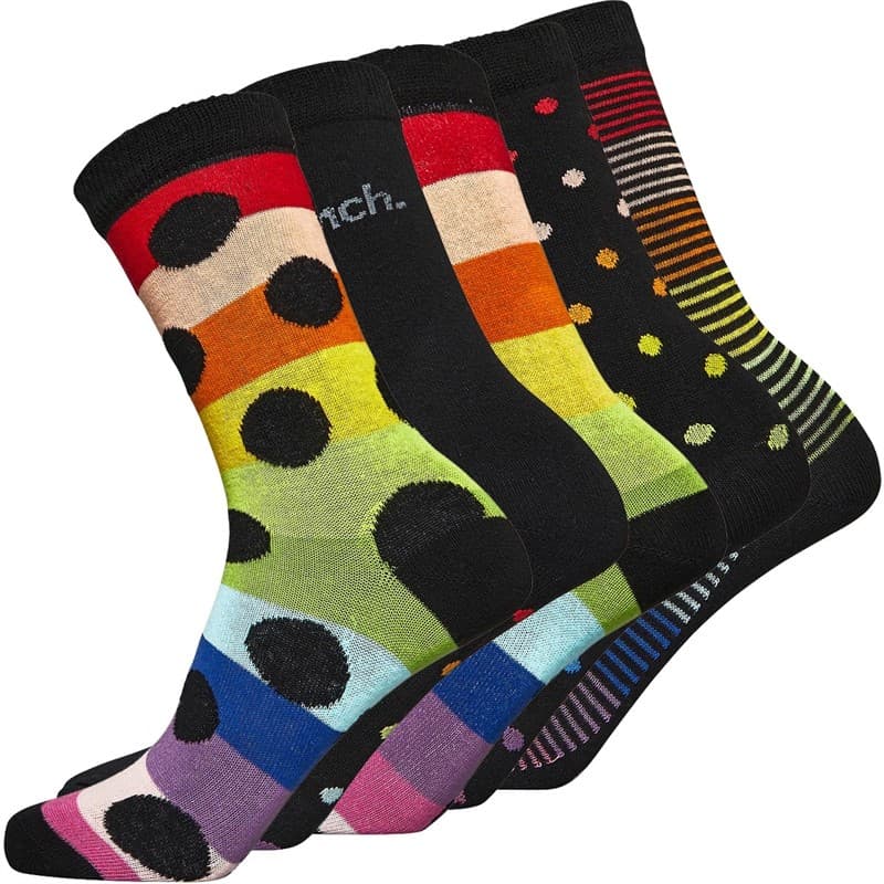 Bench Dames Dorit Sokken 5-pack Zwart/Multi - Afbeelding 1