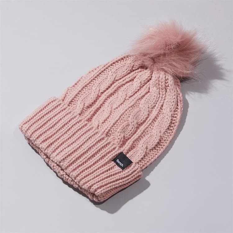 Bench Dames Ivanna Bobble Muts Stof Rose