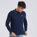Bench Heren Telles Polo met Lange Mouw Navy