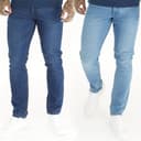 Bench Heren Eddie Jeans Set van 2 Slim Fit Donker Indigo Wassing/Middelblauw Wassing