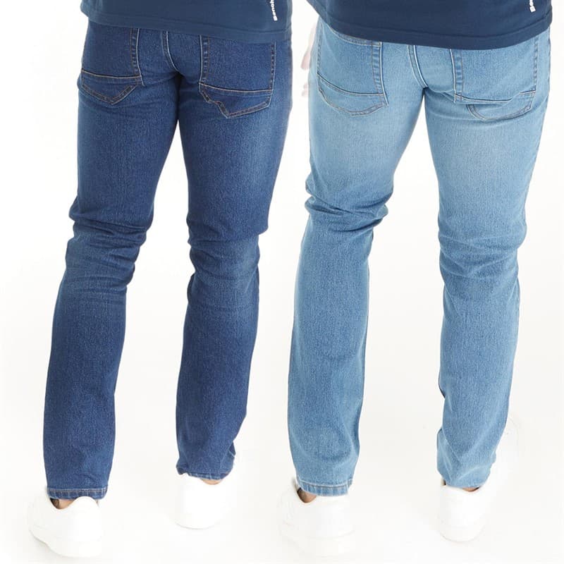 Bench Heren Eddie Jeans Set van 2 Slim Fit Donker Indigo Wassing/Middelblauw Wassing - Afbeelding 2