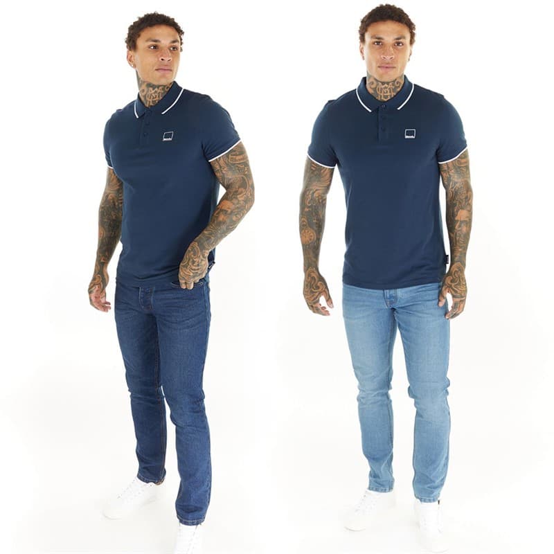 Bench Heren Eddie Jeans Set van 2 Slim Fit Donker Indigo Wassing/Middelblauw Wassing - Afbeelding 3