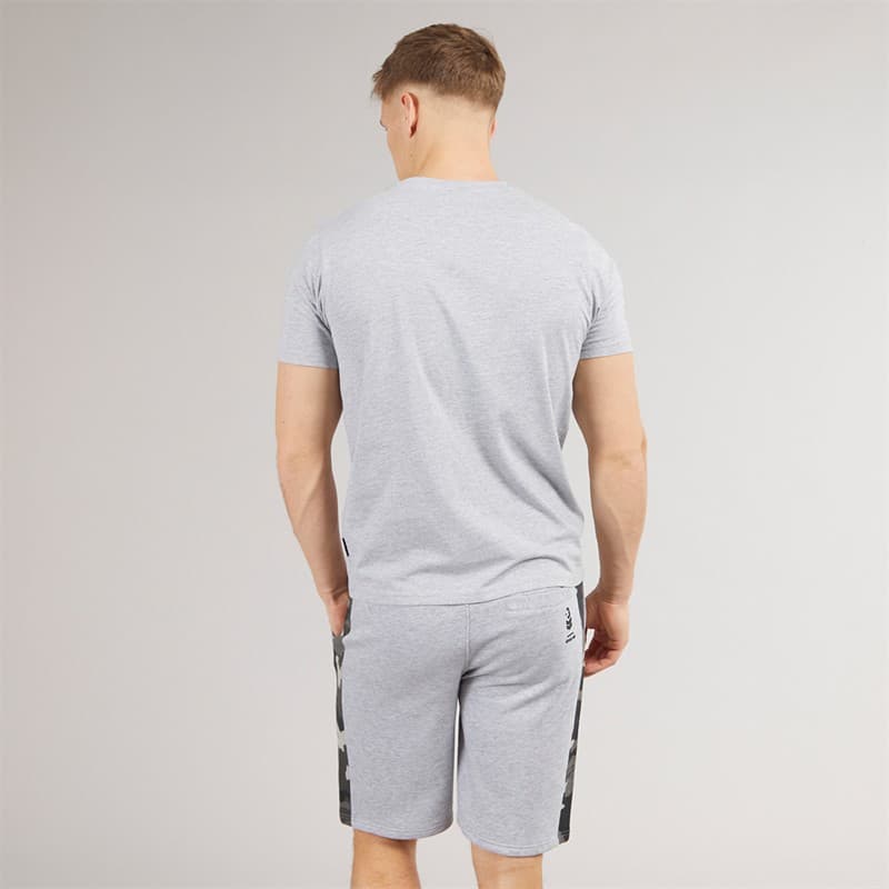 Bench T-shirt en shorts set Heren Sanlo grijs melange - Afbeelding 2