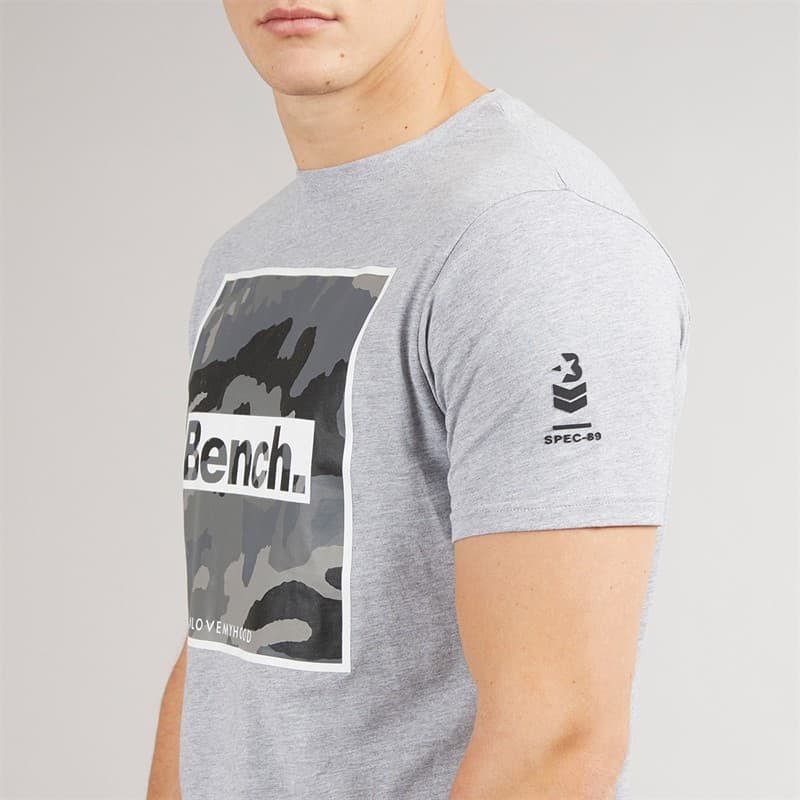 Bench T-shirt en shorts set Heren Sanlo grijs melange - Afbeelding 3