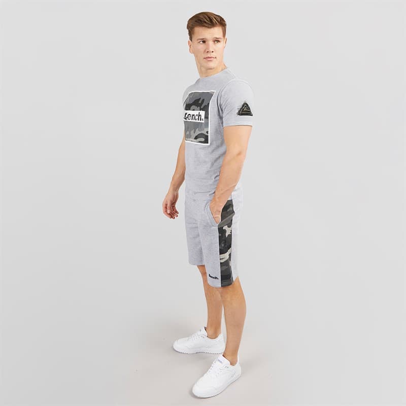 Bench T-shirt en shorts set Heren Sanlo grijs melange - Afbeelding 4