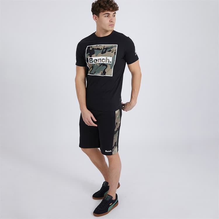 Bench Set met T-shirt en shorts Sanlo Heren Zwart