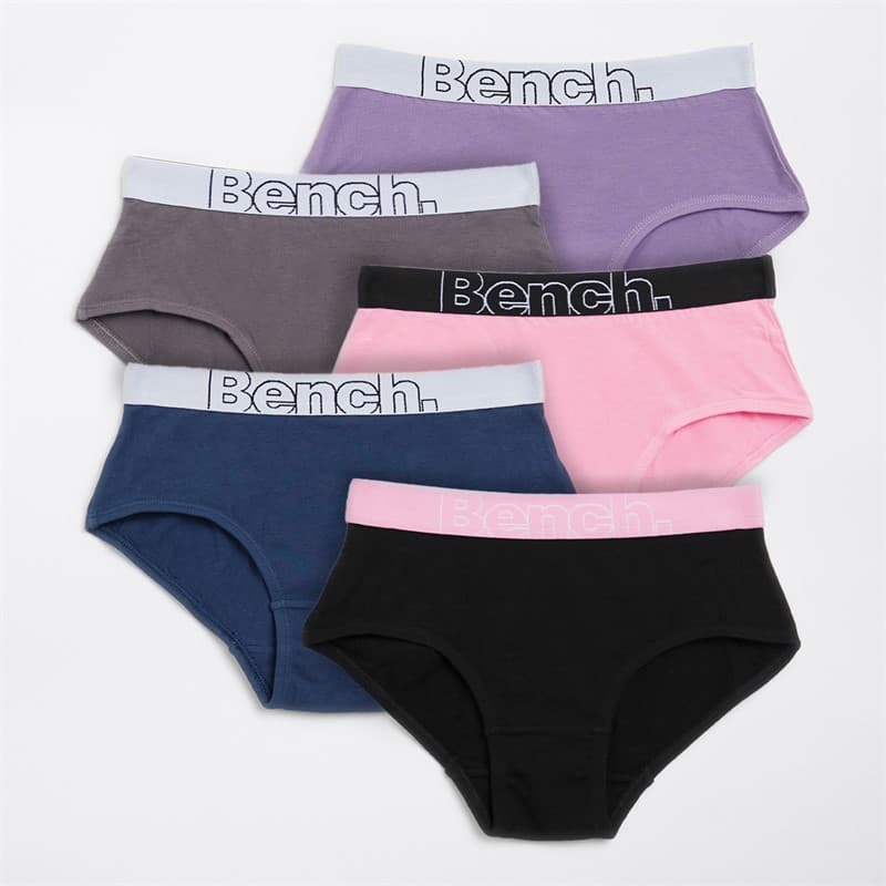 Bench Meisjes Tulpen Vijf Pack Slipjes Antraciet/Roze/Marine/Zwart/Paars - Afbeelding 1
