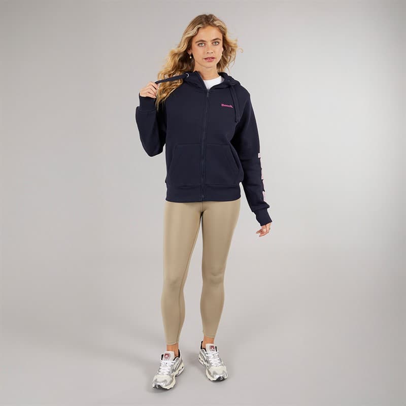 Bench Dames Darcine Zip Thru Hoodie Marineblauw - Afbeelding 4