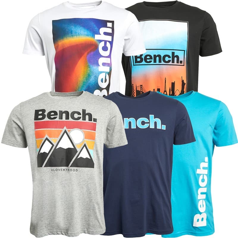 Bench T-shirts Heren Tayo Vijf-pack Gemengd - Afbeelding 1
