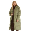 Bench Lange Getailleerde Pufferjas met Capuchon Dames Khaki