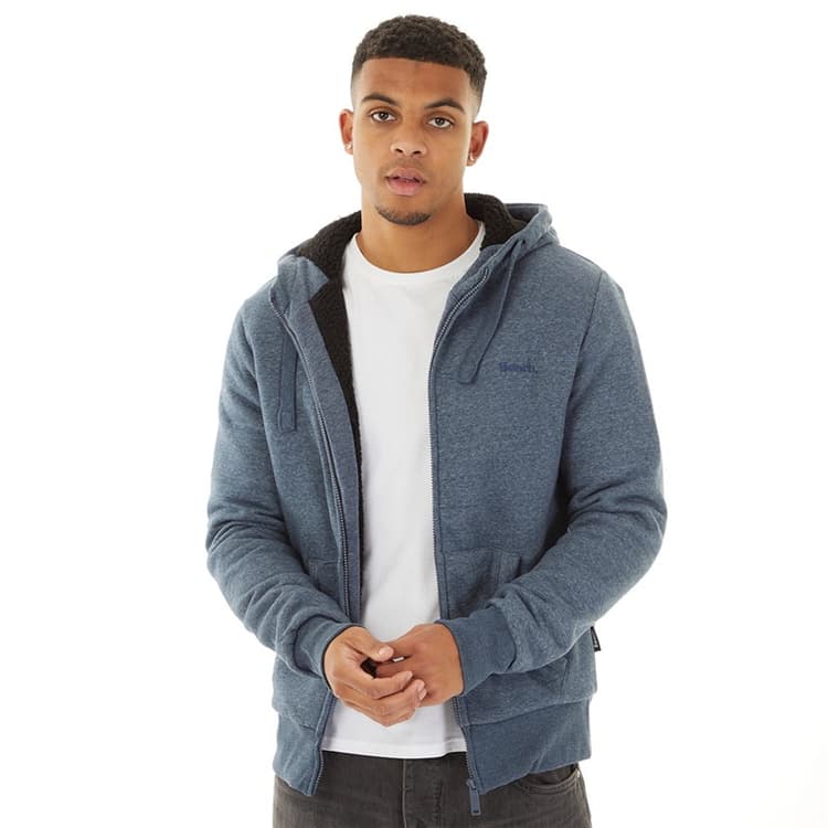 Bench Hoodie Heren Baraz Navy Marl