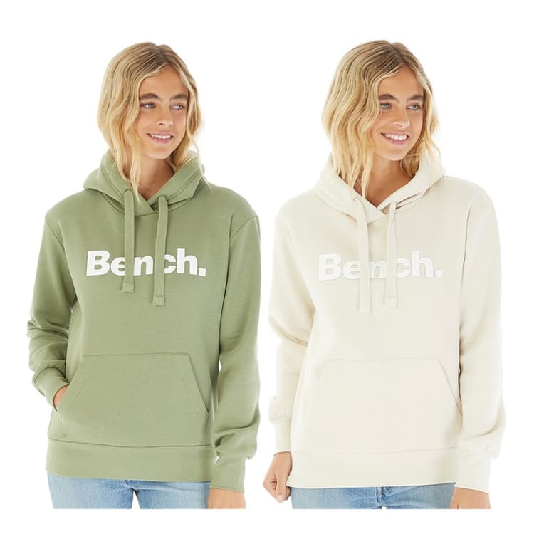 Bench Dames Leane 2-pack Hoodies Zacht Khaki/Steen Grijs