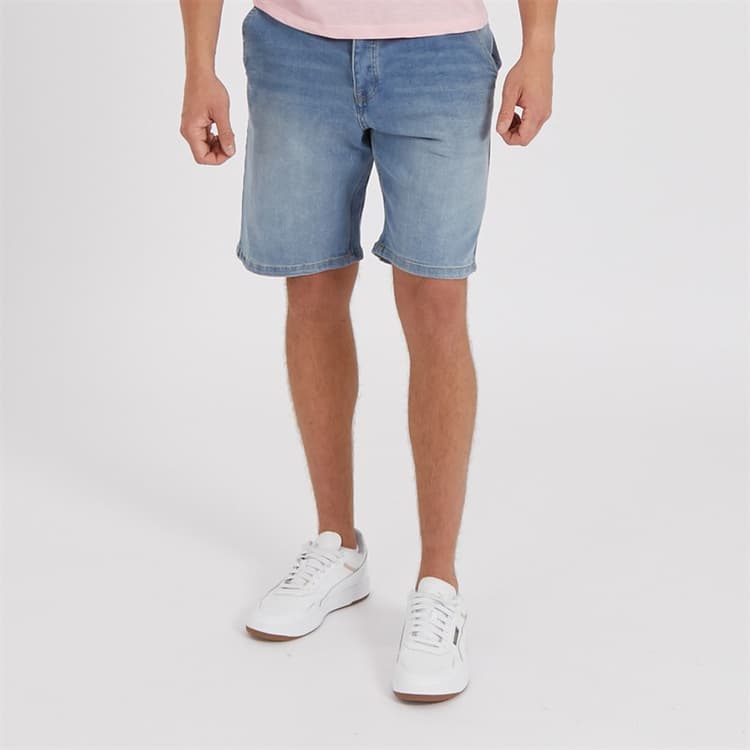 Bench Heren Javid Denim shorts Blauw