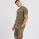 Bench T-shirt en shorts set Heren Gowsen kaki groen