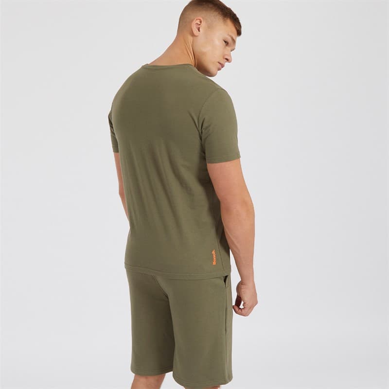 Bench T-shirt en shorts set Heren Gowsen kaki groen - Afbeelding 2