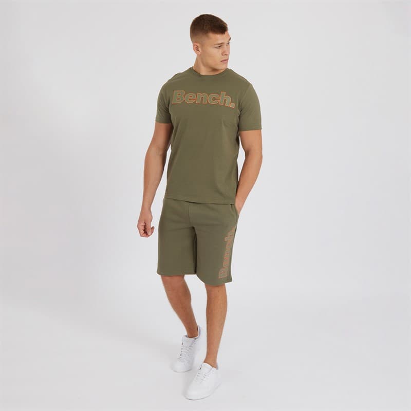 Bench T-shirt en shorts set Heren Gowsen kaki groen - Afbeelding 3