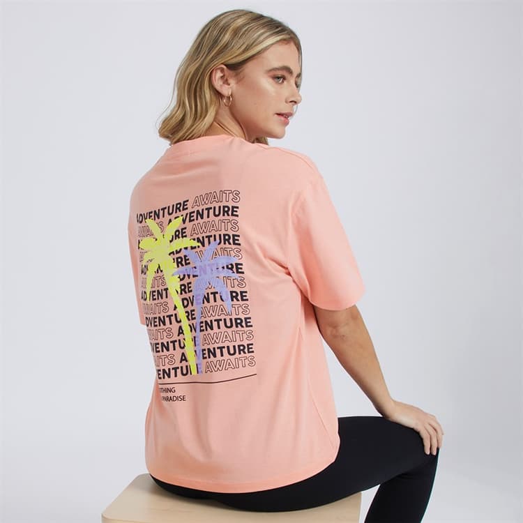 Bench T-shirt Savita roze koraal dames