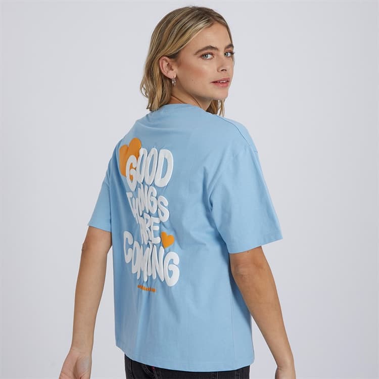 Bench Dames Nanala T-shirt Helderblauw
