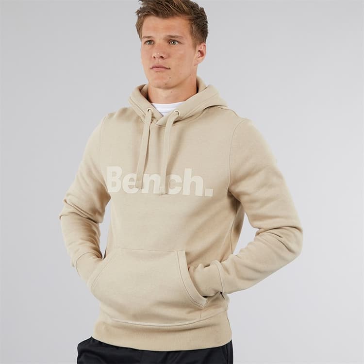 Bench Heren Probert Tonal Logo Hoodie Stone