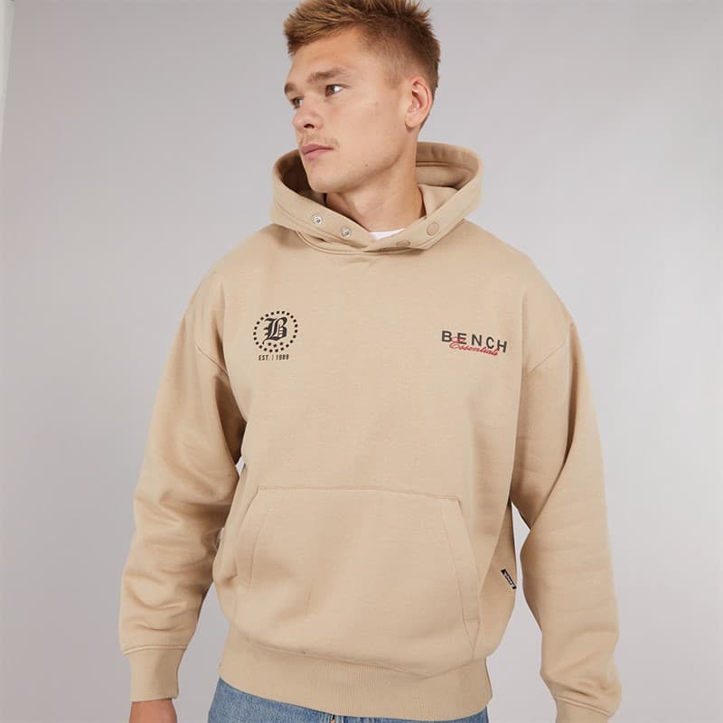 Bench Heren Ledall 1989 Hoodie Stone - Afbeelding 1