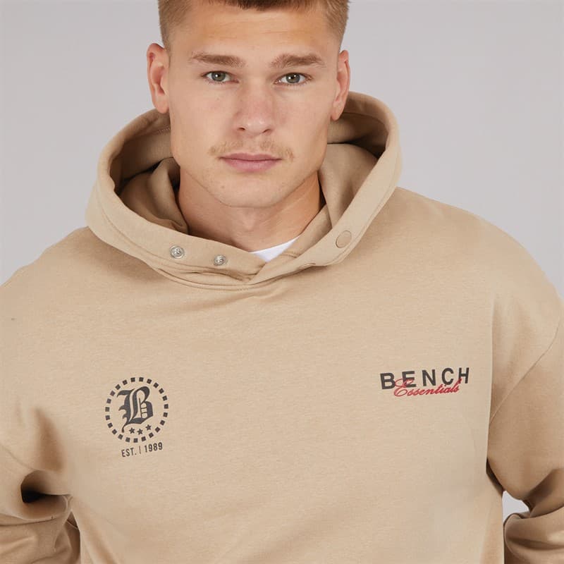 Bench Heren Ledall 1989 Hoodie Stone - Afbeelding 3