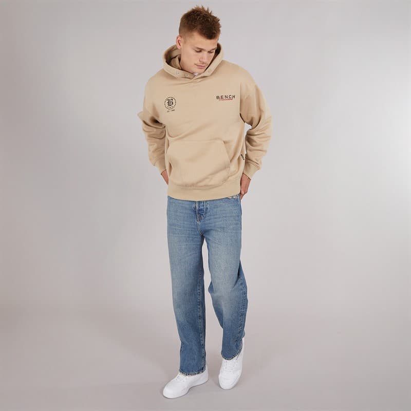 Bench Heren Ledall 1989 Hoodie Stone - Afbeelding 4