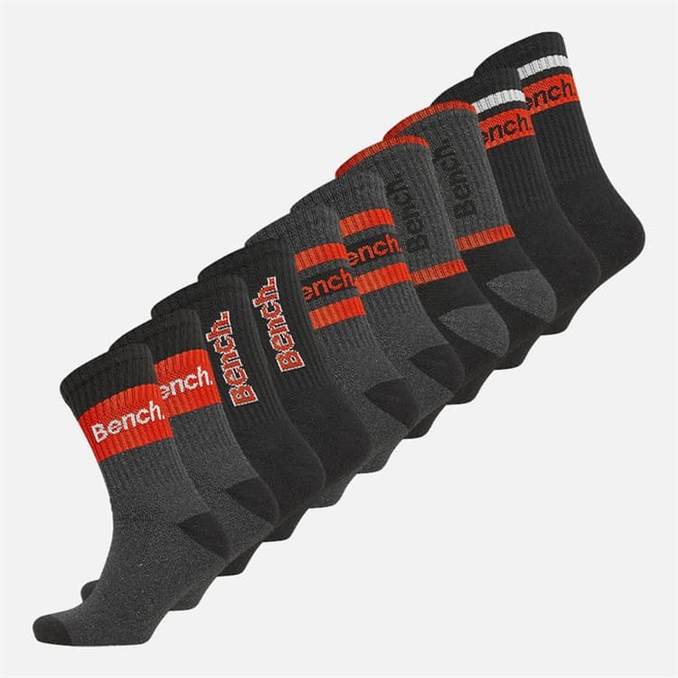 Bench Herensokken Set van 12 Gedempte Crew Sokken Assorted