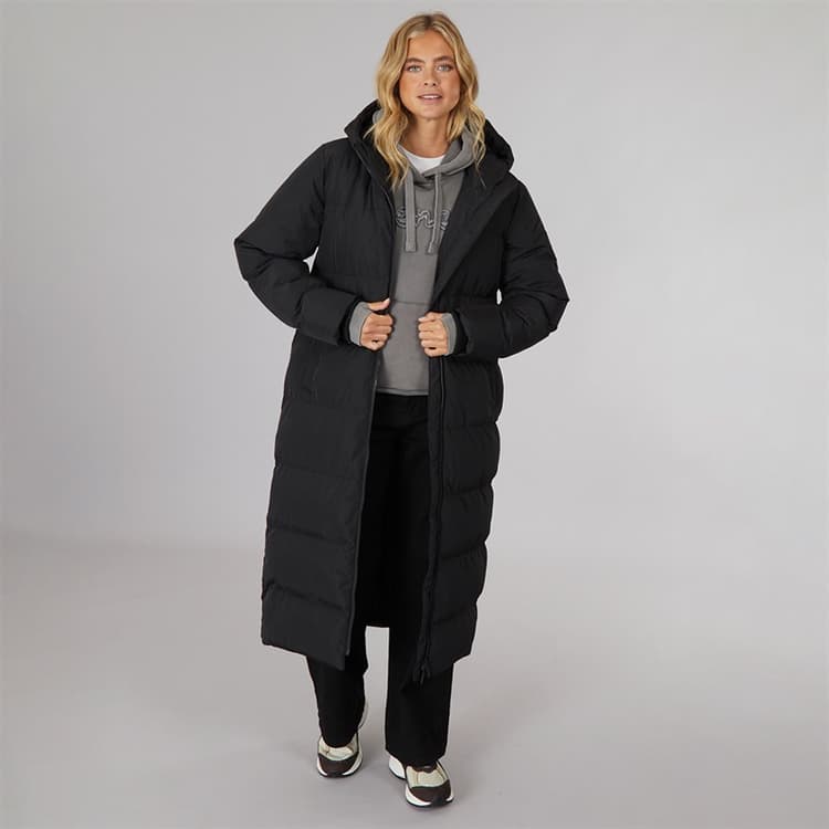 Bench Dames Elli Maxi Lengte Waterdichte Jas Zwart
