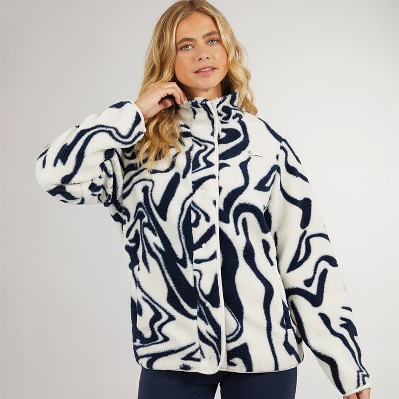 Bench Dames Gorla Borg Fleece Winter wit / Navy Swirl - Afbeelding 3