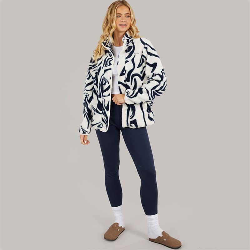 Bench Dames Gorla Borg Fleece Winter wit / Navy Swirl - Afbeelding 4