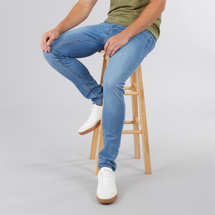 Bench Heren Ralemo Skinny Jeans Midwash