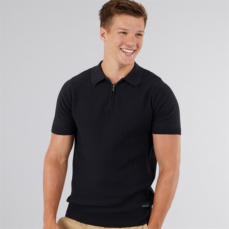 Bench Heren Brescia Gebreide Polo Zwart