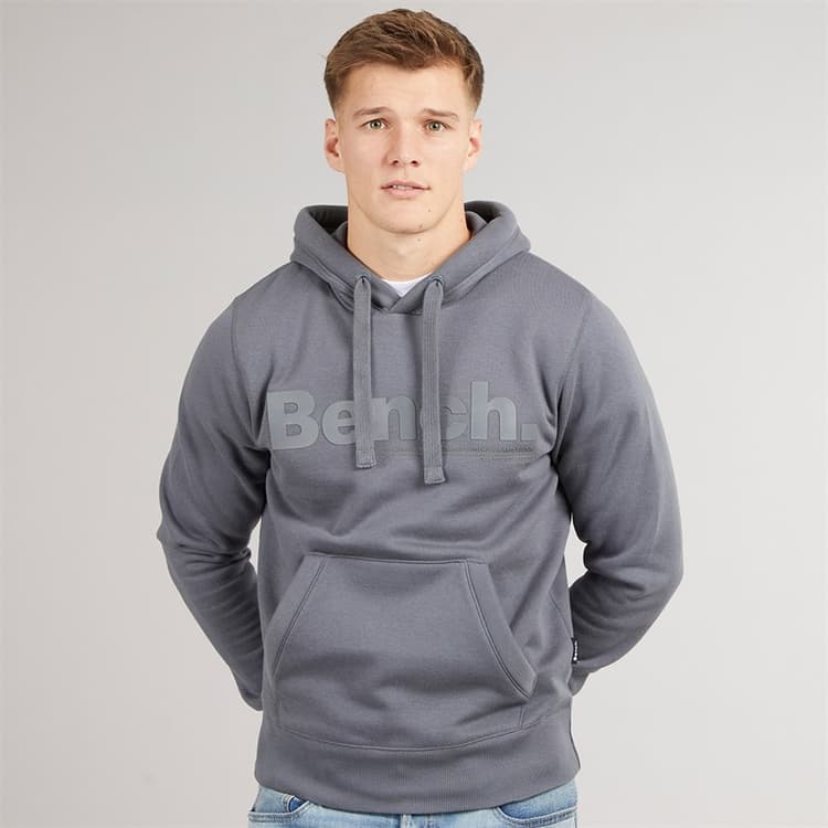 Bench Heren Trassi Hoodie Steel Grey